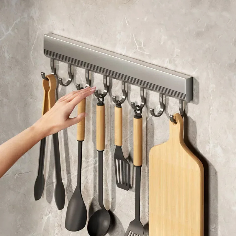 Kitchen Appliances Cabinet - المطبخ تخزين الرف سبائك الألومنيوم شماعة