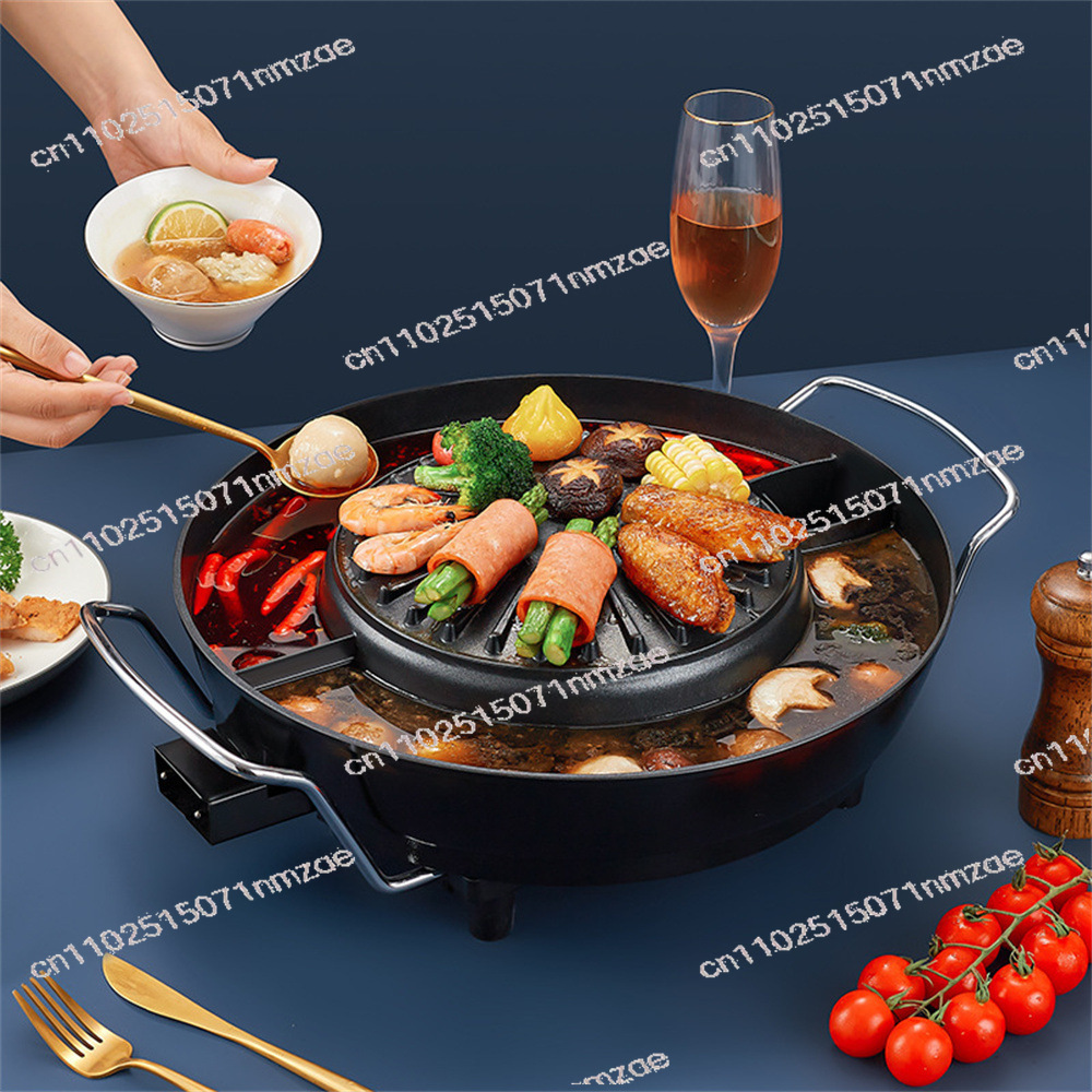 Hot Pot Electric - قدر كهربائي داخلي مع شواية -