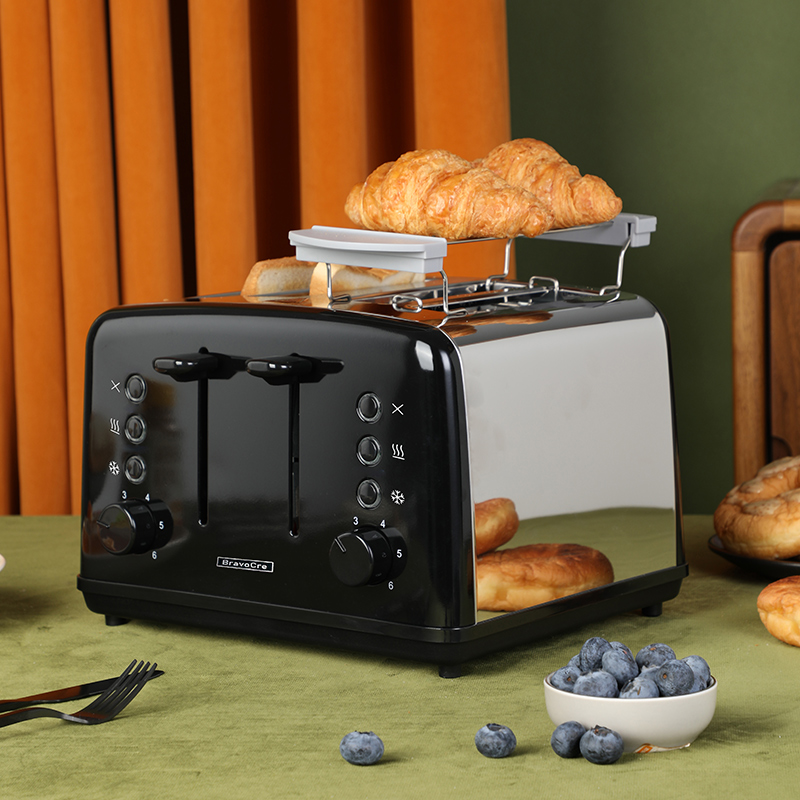 Toaster 4 Slice - محمصة خبز أوتوماتيكية من الفولاذ المقاوم