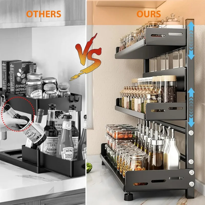 رف تخزين توابل بثلاث طبقات للط - مراجعة Kitchen Appliances Storage وسعره