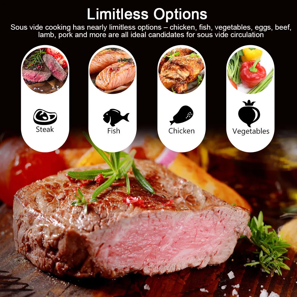 1100 واط فراغ Sous فيديو طباخ  - مراجعة Sous Vide Immersion وسعره