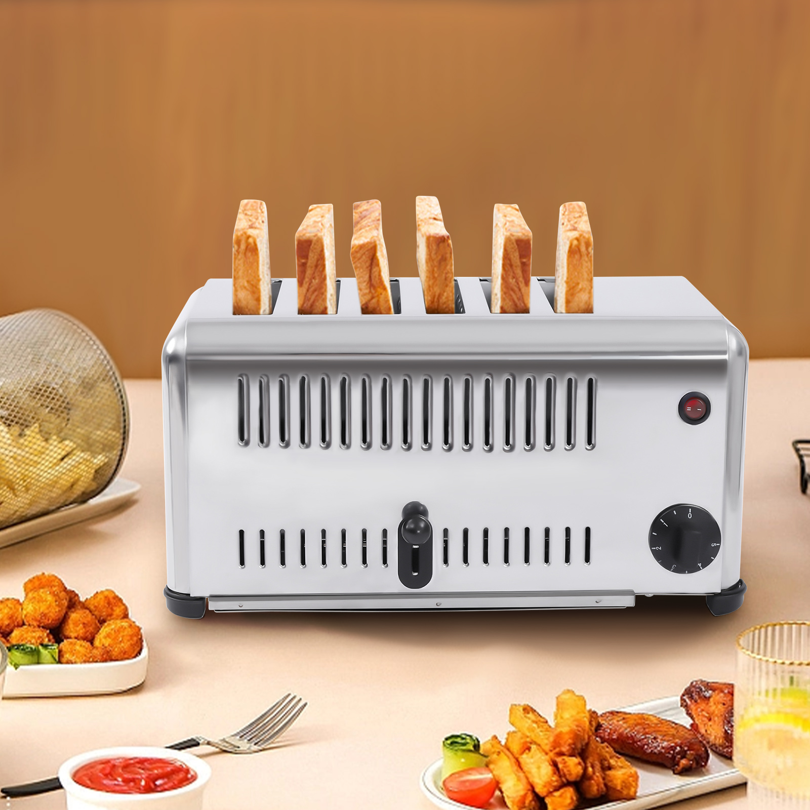 محمصة خبز تجارية بقوة 1680 واط - مراجعة Toaster 4 Slice وسعره