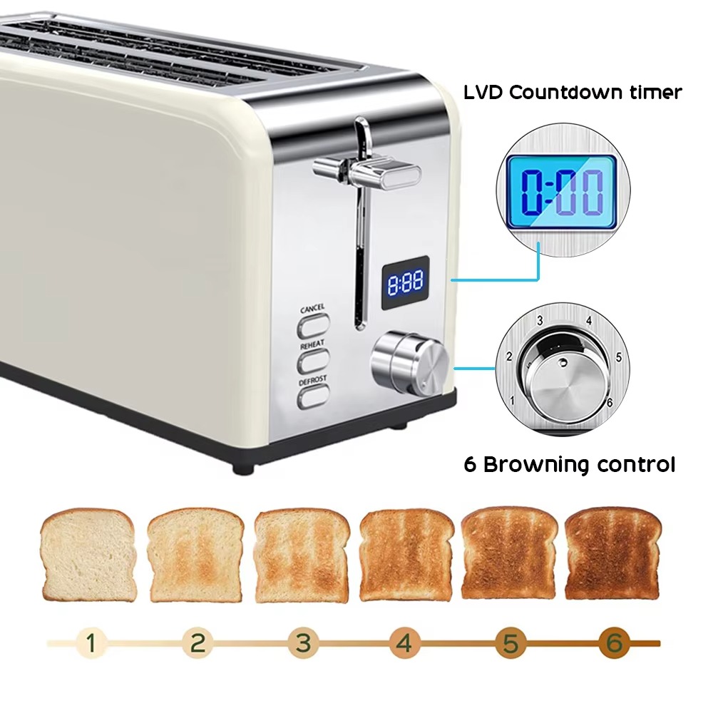 محمصة خبز من الفولاذ المقاوم ل - مراجعة Toaster 4 Slice وسعره