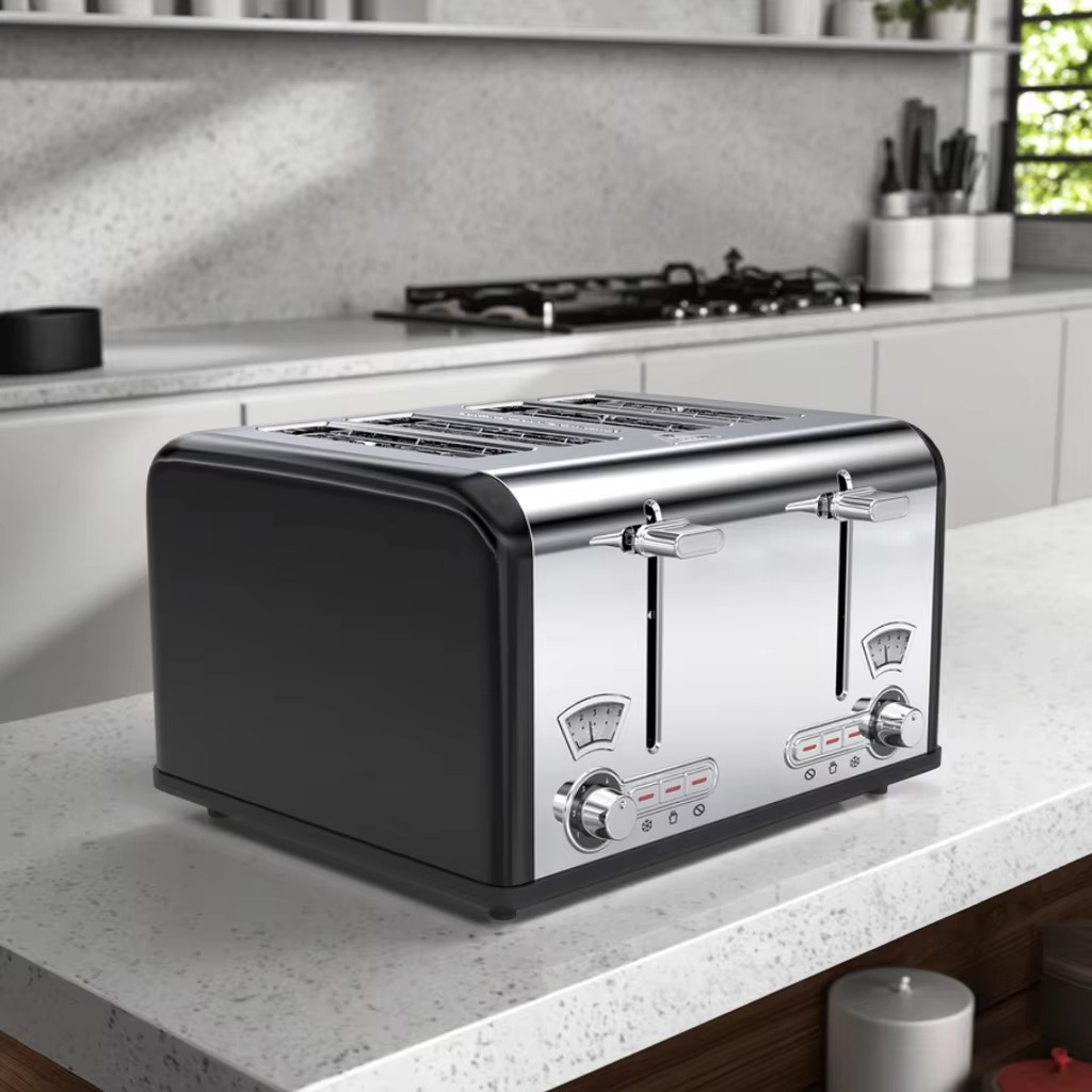 محمصة خبز كهربائية بفتحات عريض - مراجعة Toaster 4 Slice وسعره
