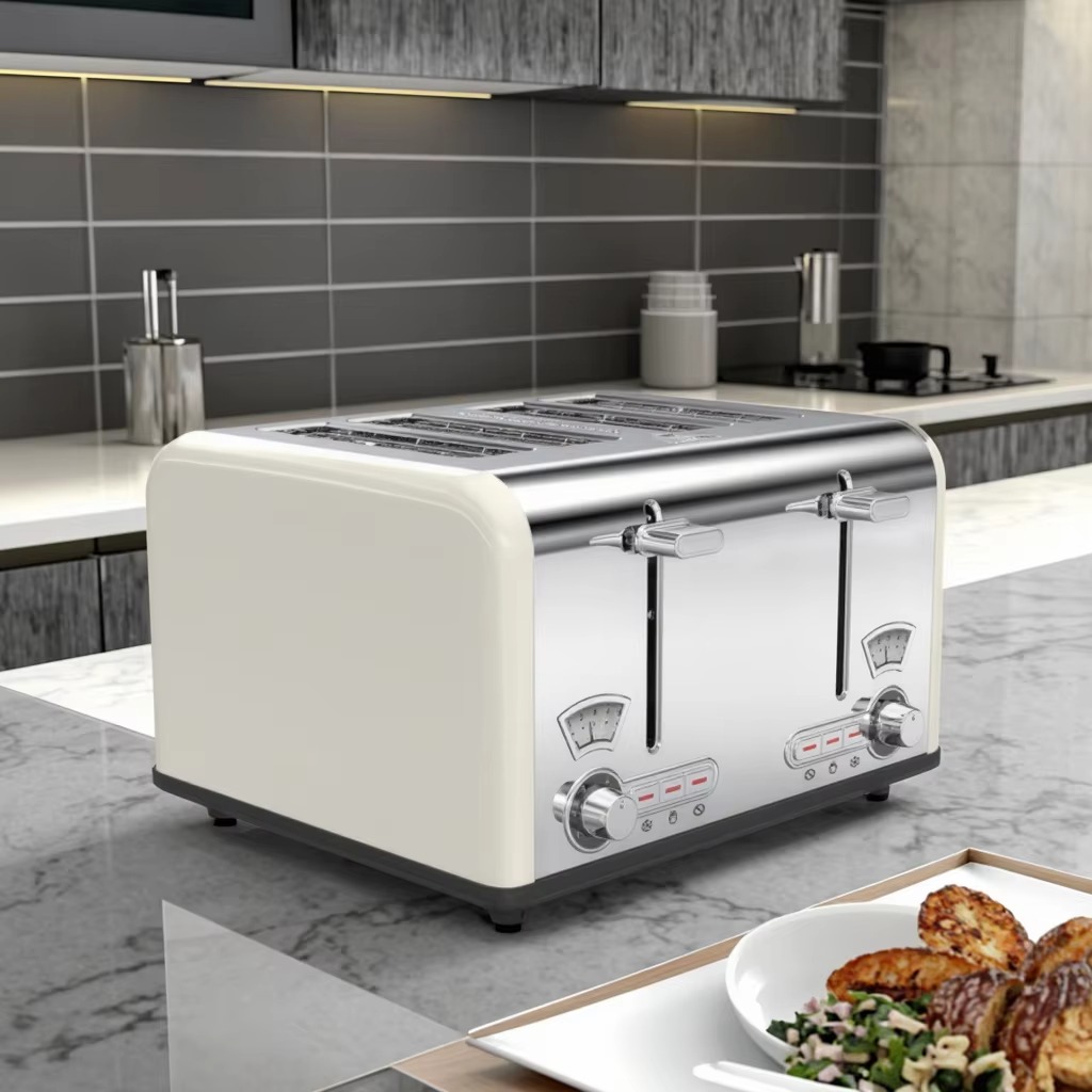 محمصة خبز كهربائية بفتحات عريض - مراجعة Toaster 4 Slice وسعره