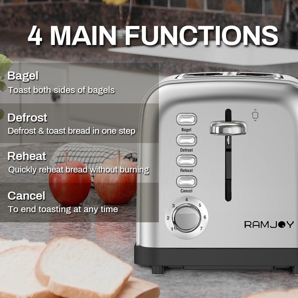 محمصة خبز بفتحة واسعة جداً لشر - مراجعة Toaster 4 Slice وسعره