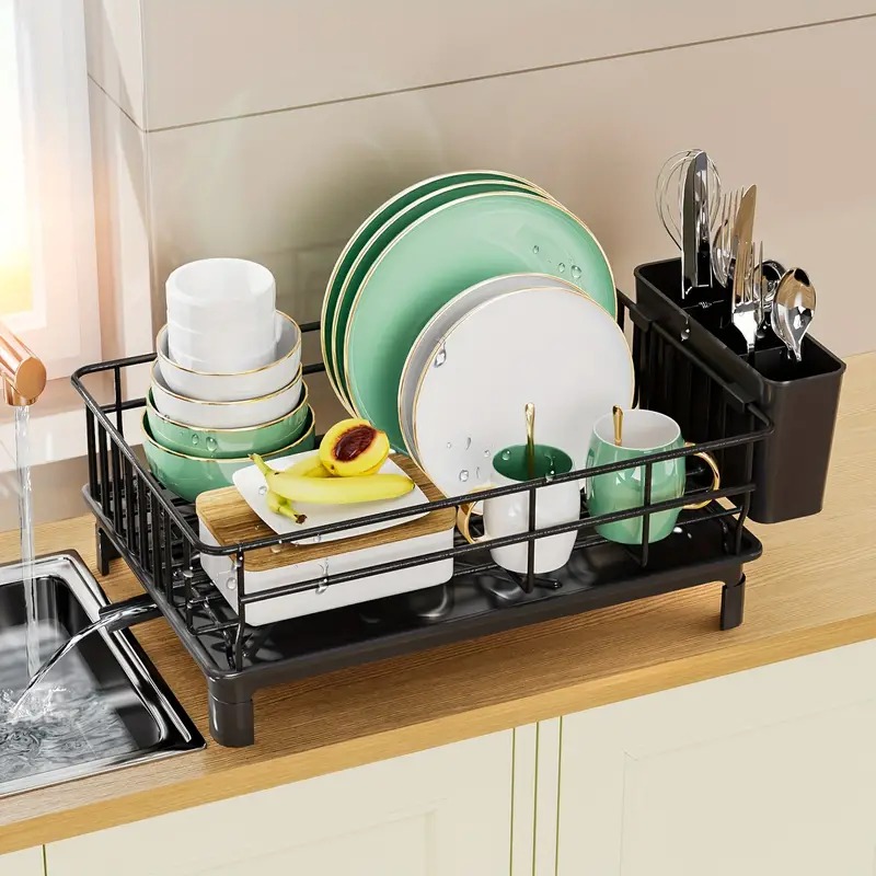 رف تجفيف أطباق مقاوم للصدأ لسط - مراجعة Kitchen Appliances Storage وسعره