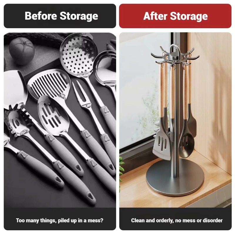 360 °   حامل أدوات المطبخ الدو - مراجعة Kitchen Appliances Storage وسعره